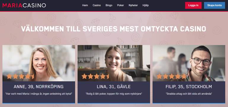 Maria Casino - Upplev ett dynamiskt nätcasino med nya och klassiska online slots