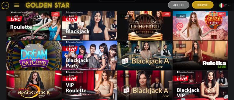 Goldenstar casino - live